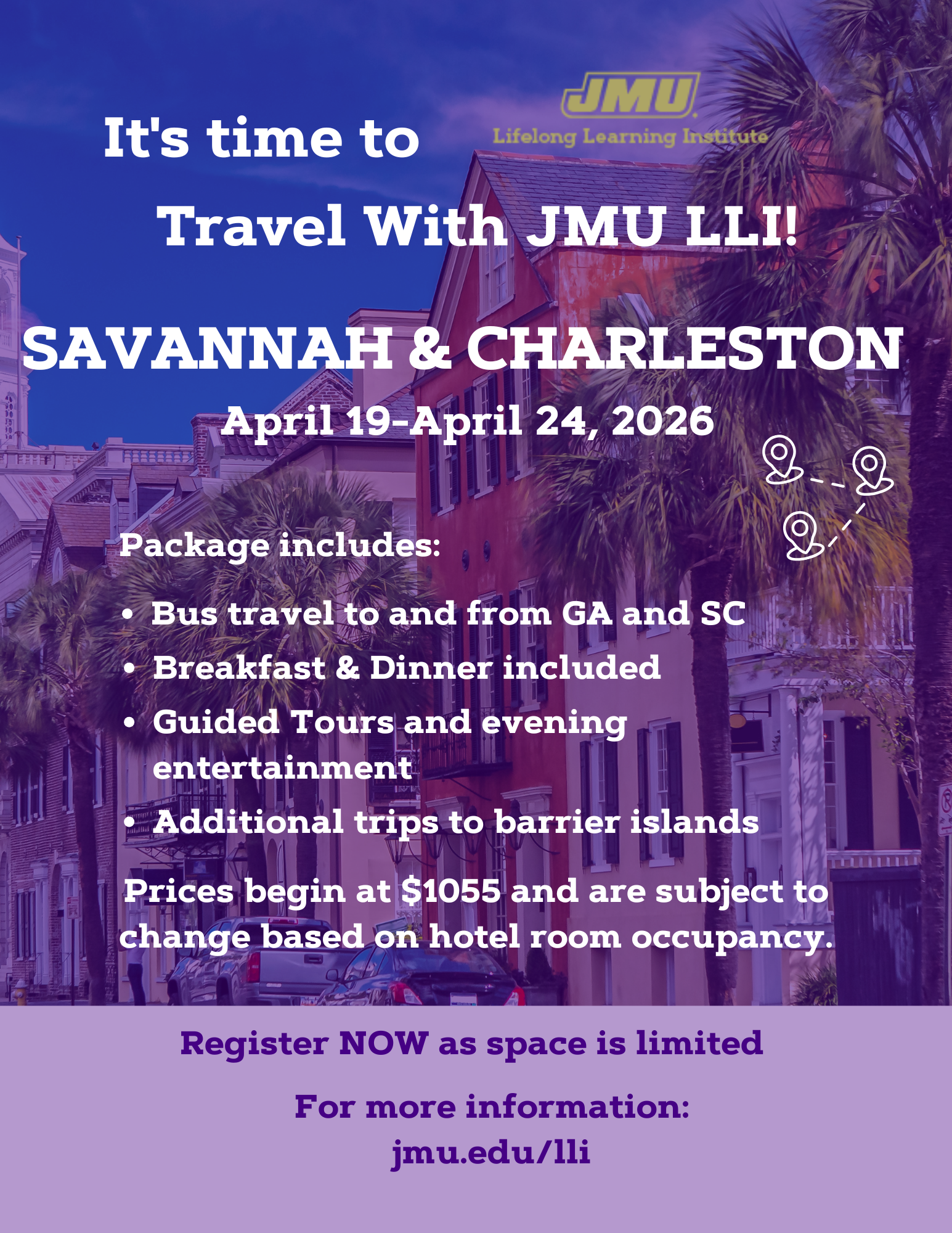 Savannah and Charleston Trip Flyer
