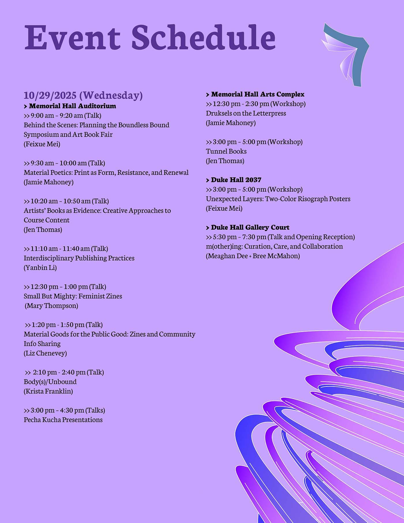 boundless bound book fair event list