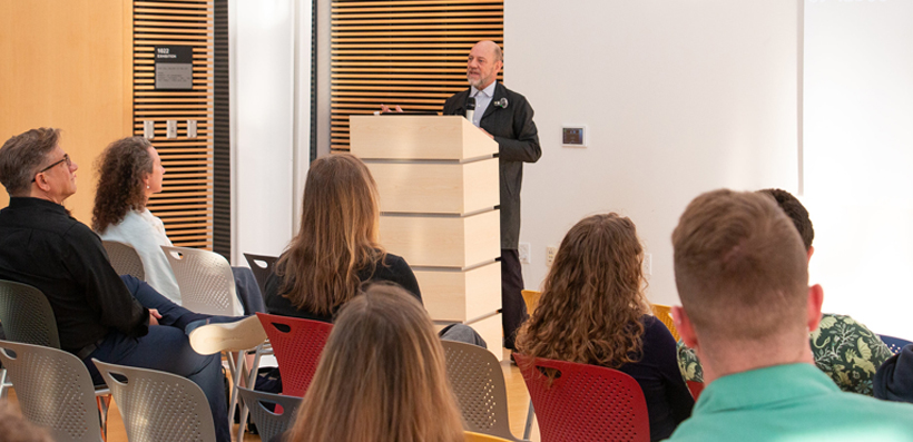 Lecture in Duke Hall Court