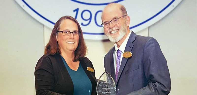 Karen Gerard with provost