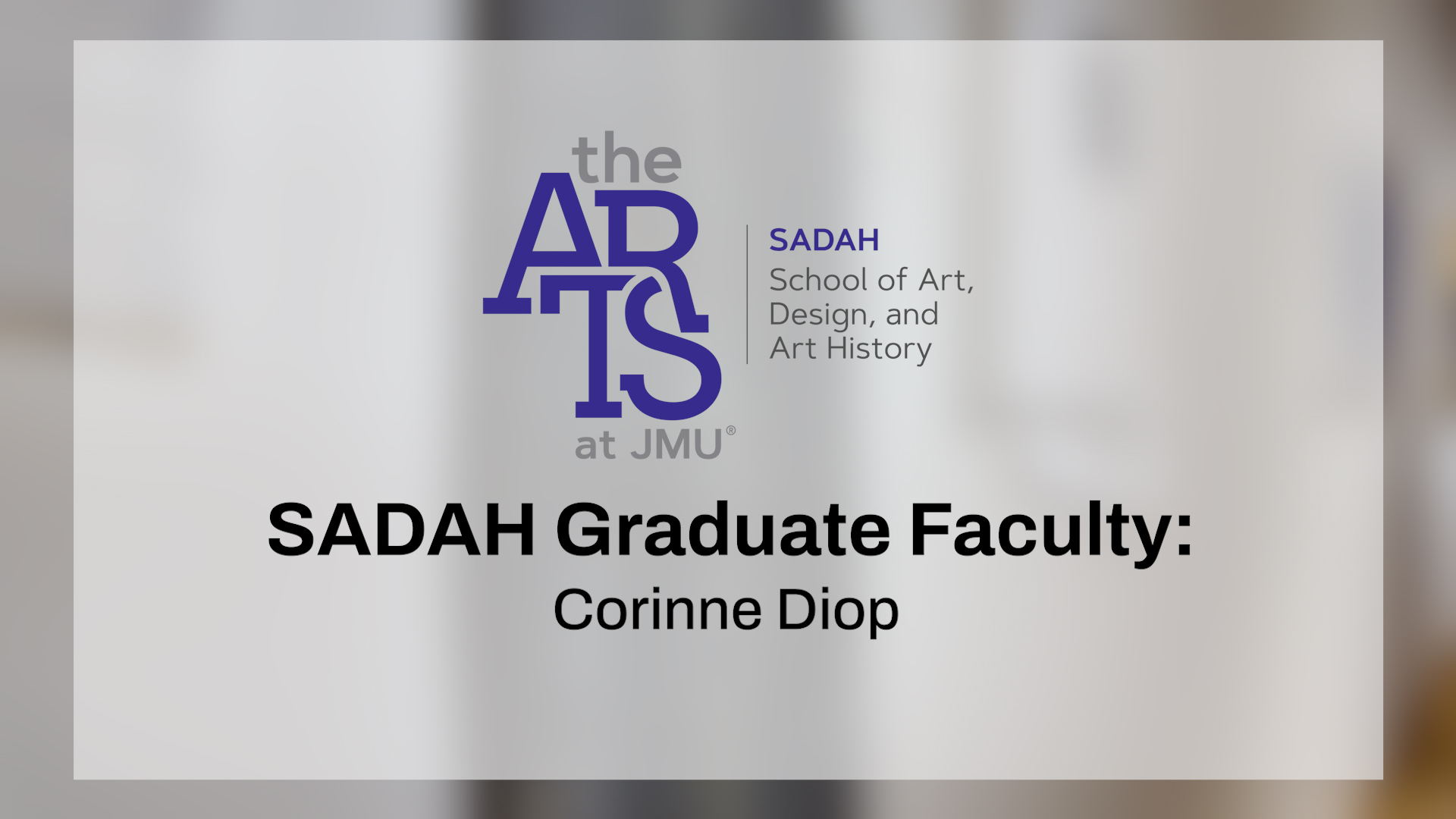 SADAH Graduate Faculty Advice Diop