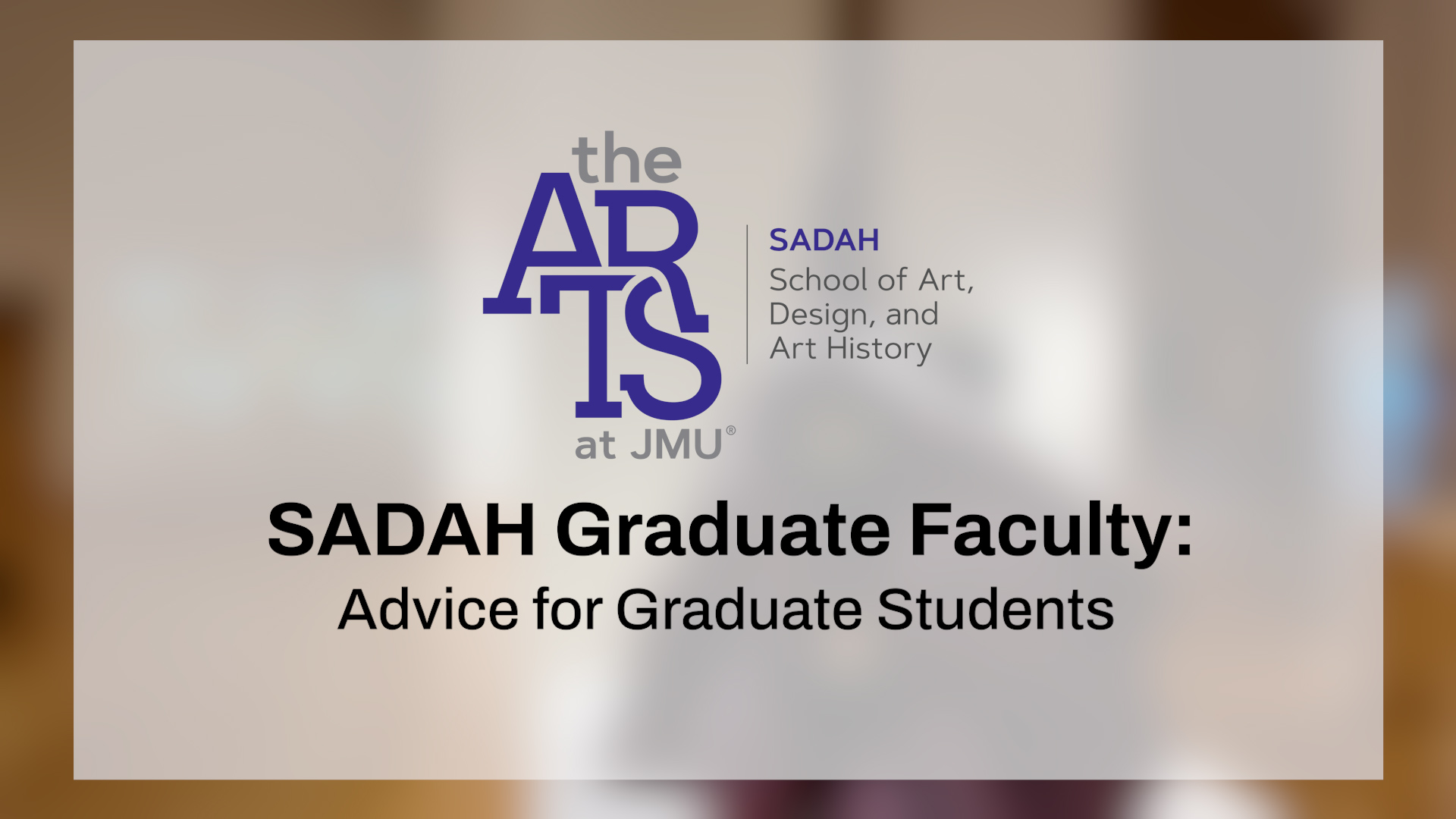 SADAH Graduate Faculty Advice