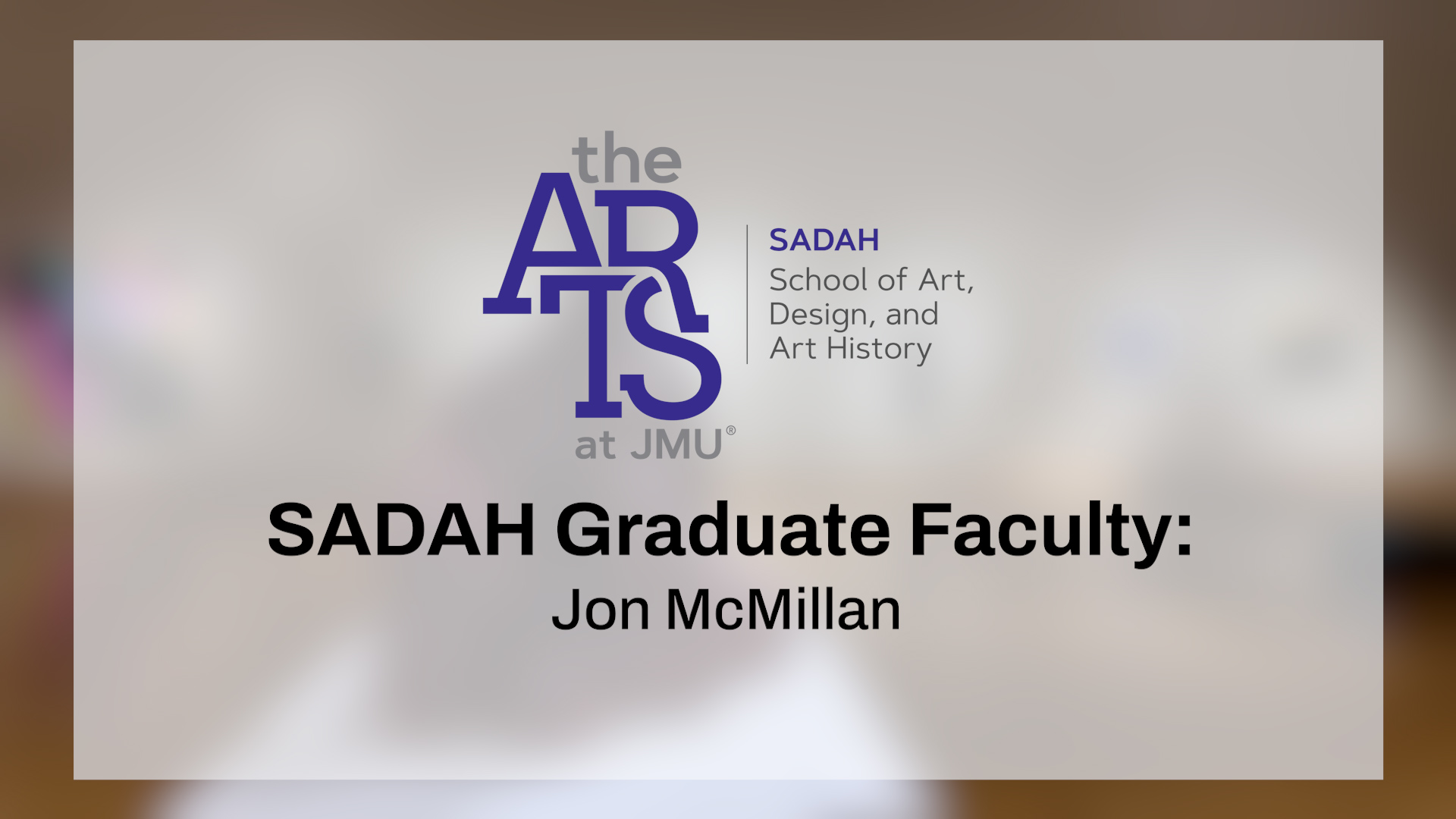 SADAH Graduate Faculty Advice McMillan