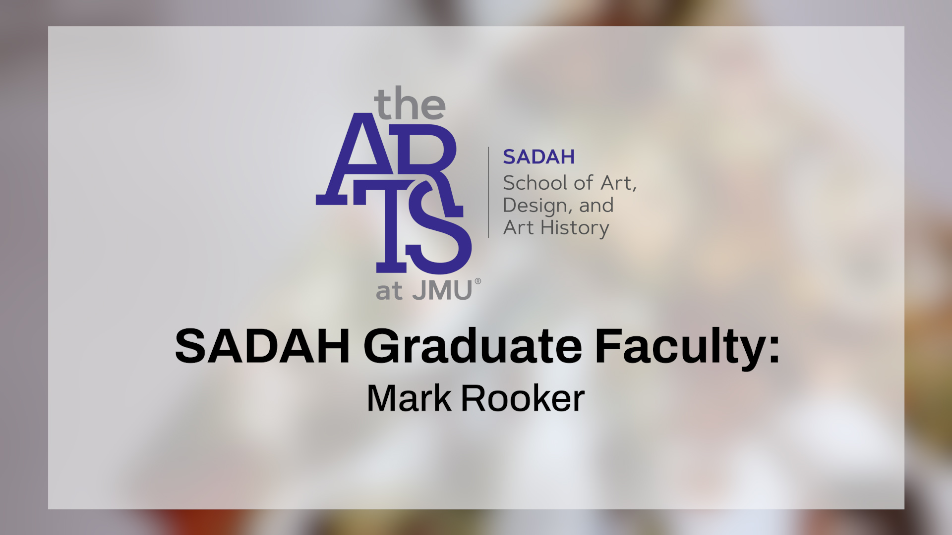 Graduate Faculty Advice Rooker