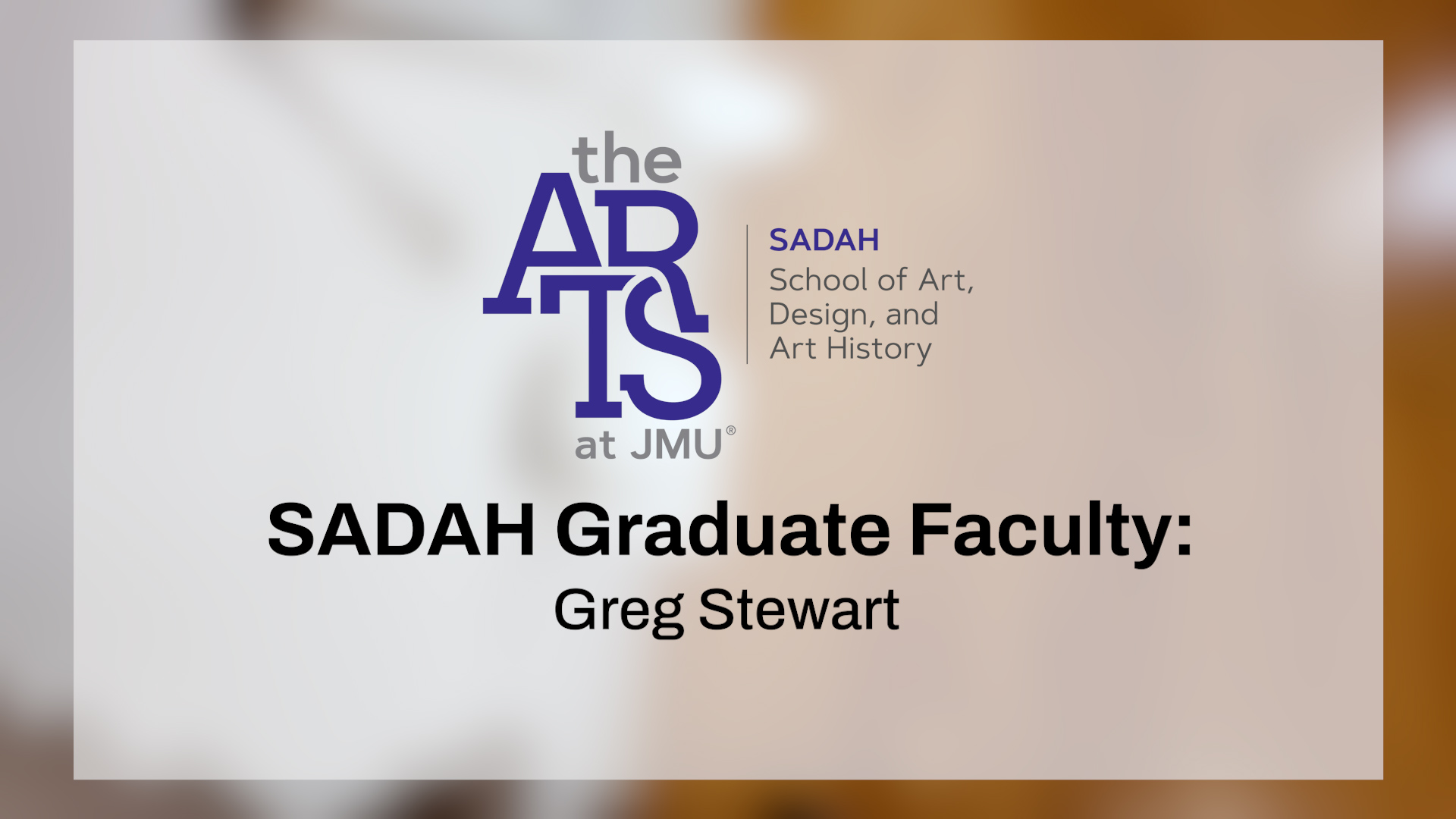 SADAH Graduate Faculty Advice Stewart