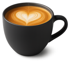 mug of coffee with foam heart