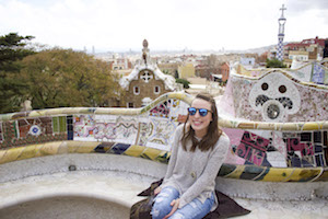 During her spring break abroad, Chelsea vistited Park Guell in Barcelona.