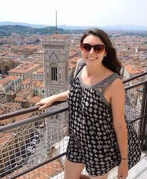 At the top of the Duomo in Florence, Italy