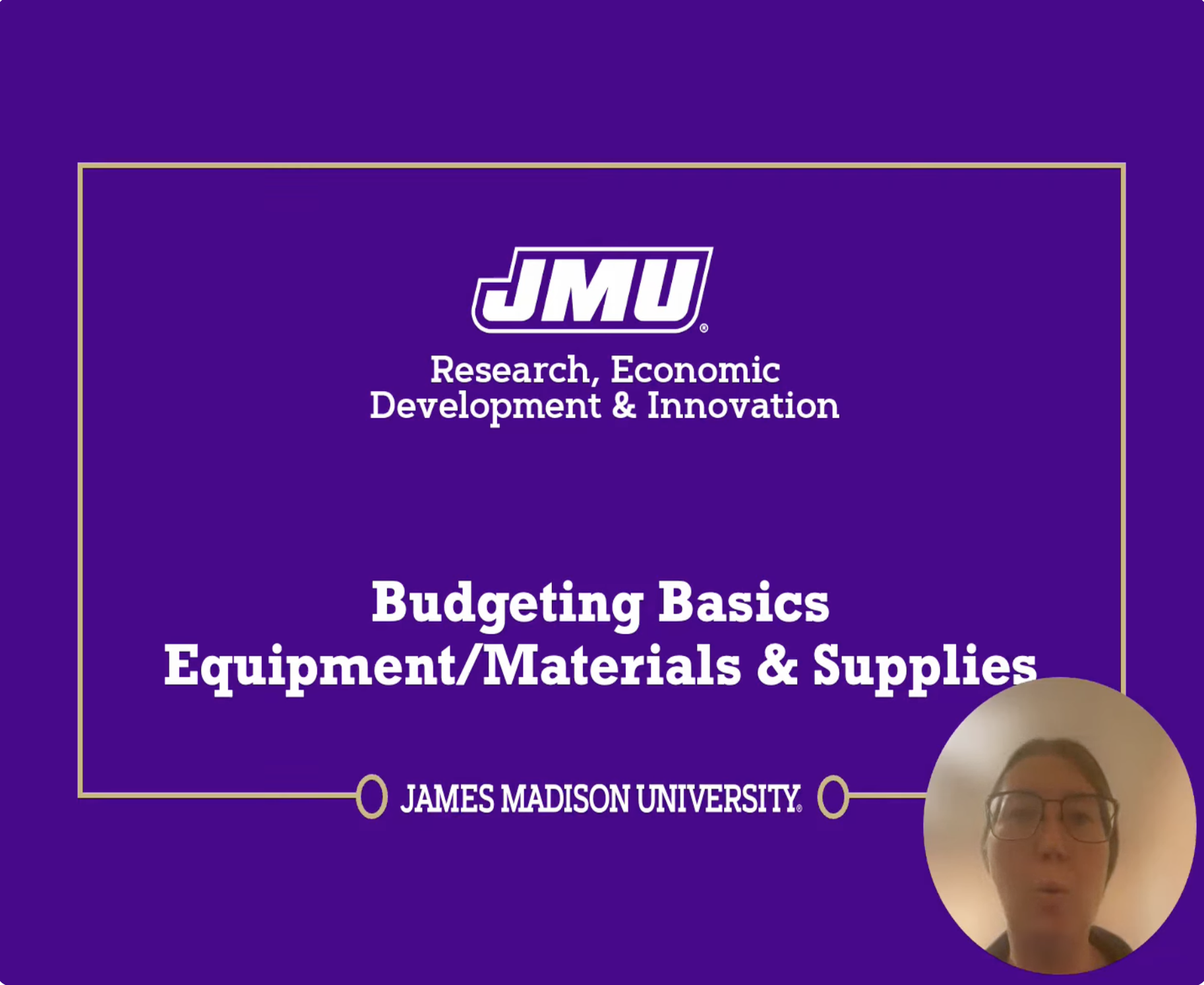 A video describing the difference between (materials and supplies) and equipment in sponsored programs budgeting.
