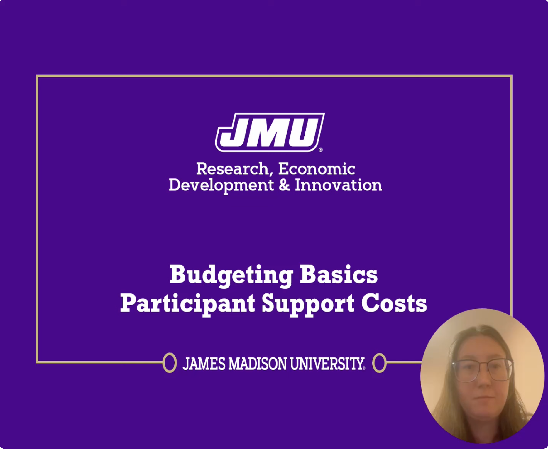 A video describing what participant support costs are and how to include them in your budget.