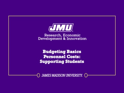 A video describing how to budget for supporing students.