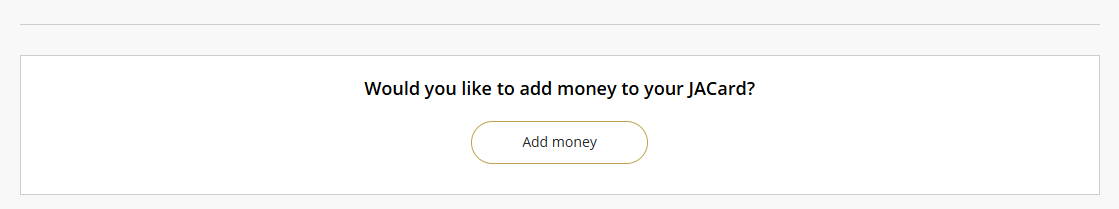 Click Add Money to add Flex or Dining Dollars Gold