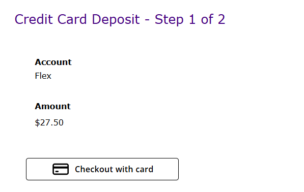 Click checkout with card