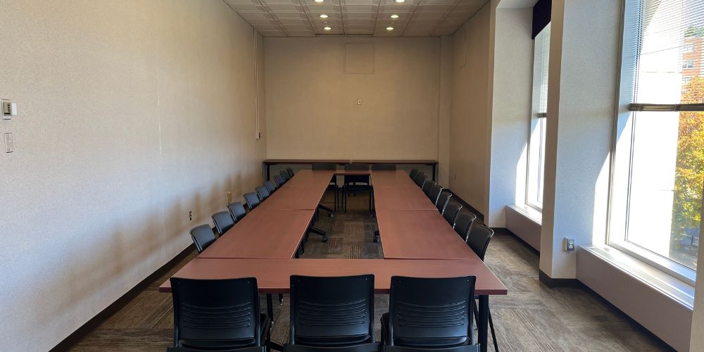 4th floor conference room viewed from middle rear of the room