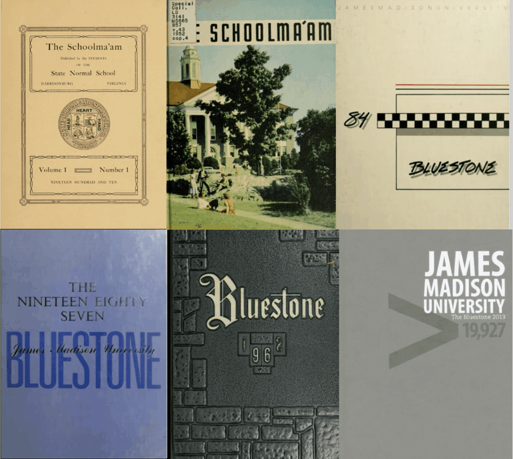 covers of past yearbooks